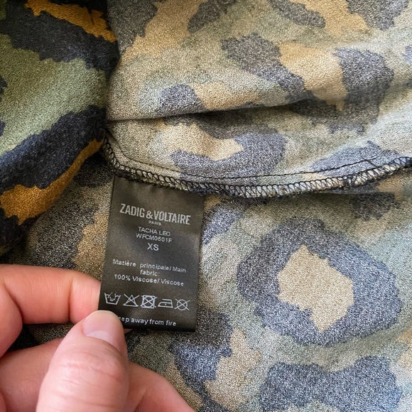 Zadig & Voltaire Tacha Leo Button Down Blouse - Picture 7 of 8